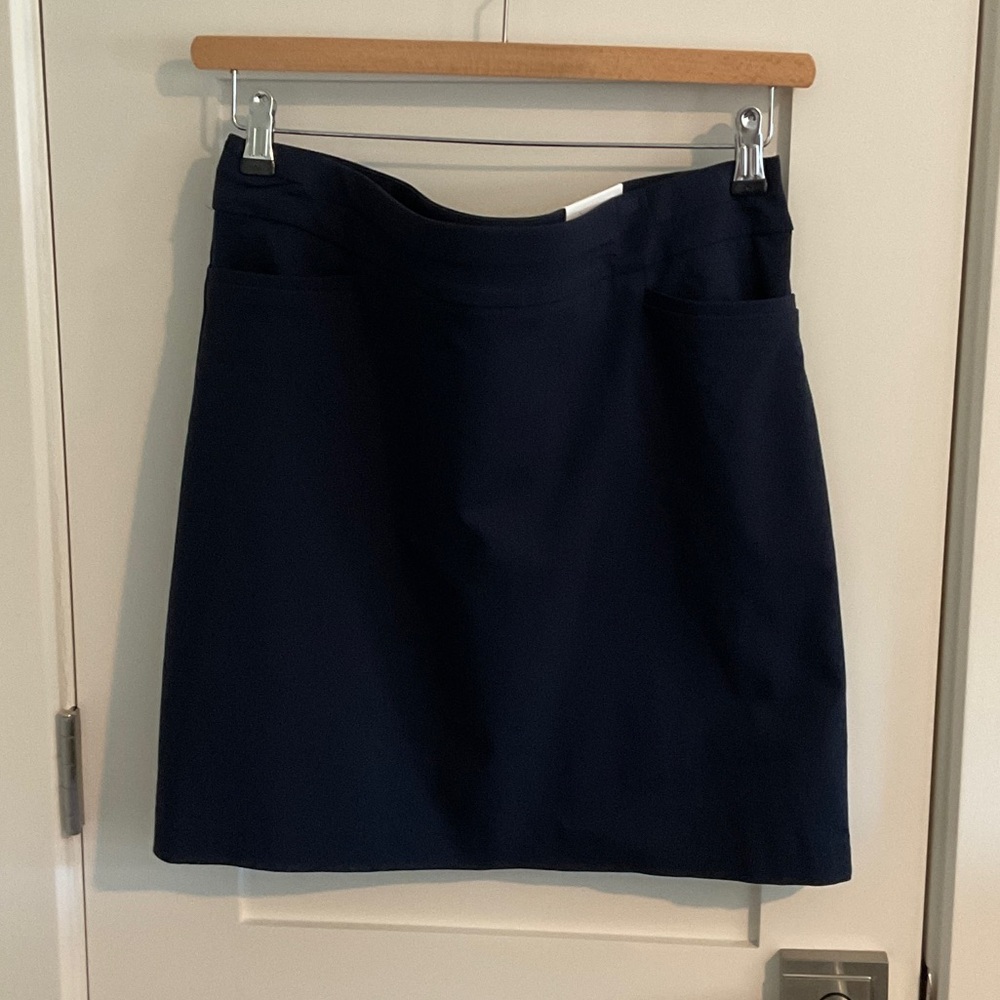 Chico's Elegant Navy Mini Skirt